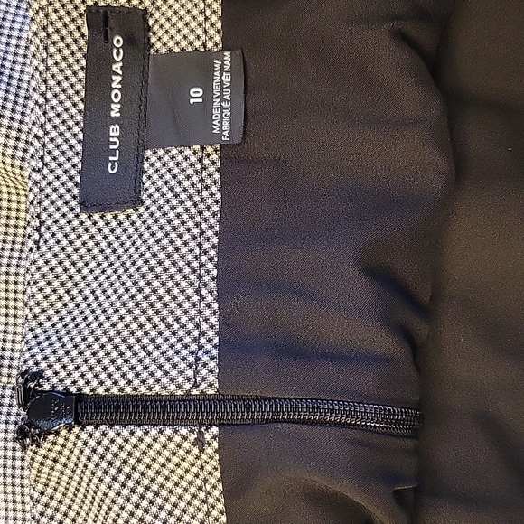 Club Monaco two-tone houndstooth plaid Benellie Skirt, Sz 10 - Picture 13 of 15